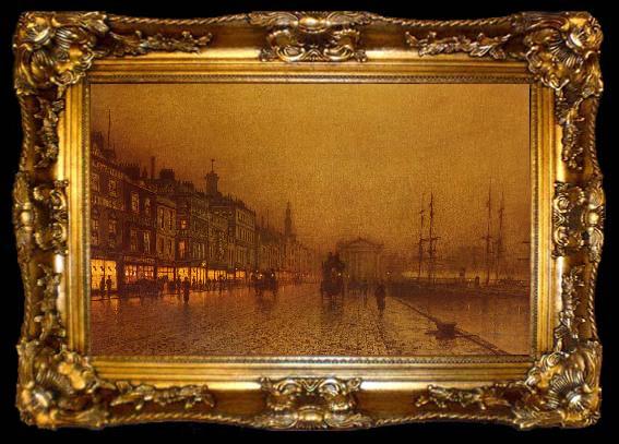 framed  Atkinson Grimshaw Greenock Dock, ta009-2